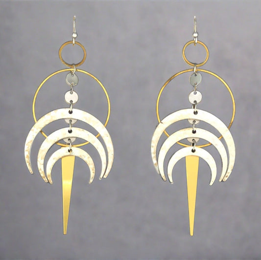 Egyption Style Drop Earrings with Gold Accents - Cheeky Goddess