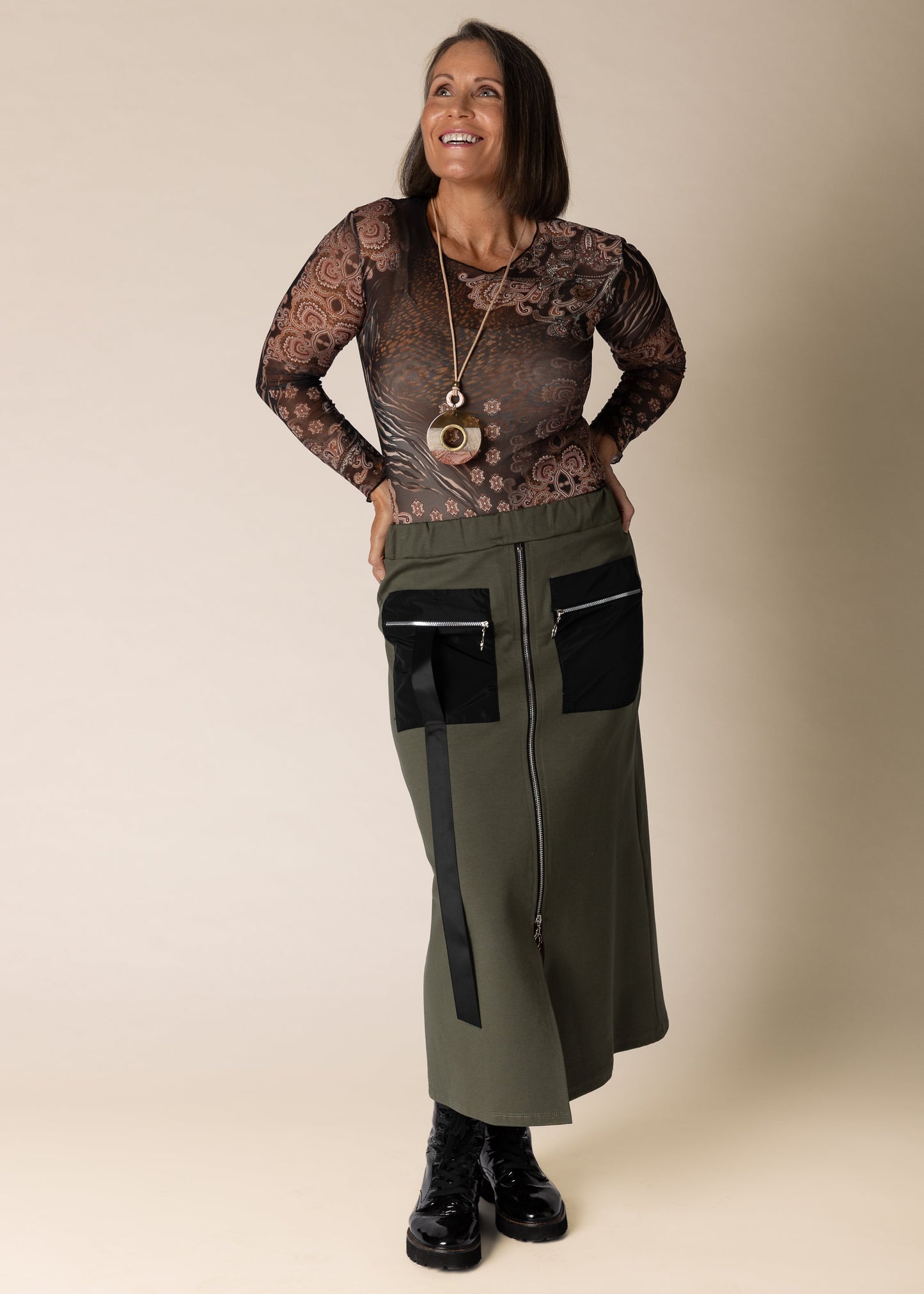 Tinae Skirt in Khaki