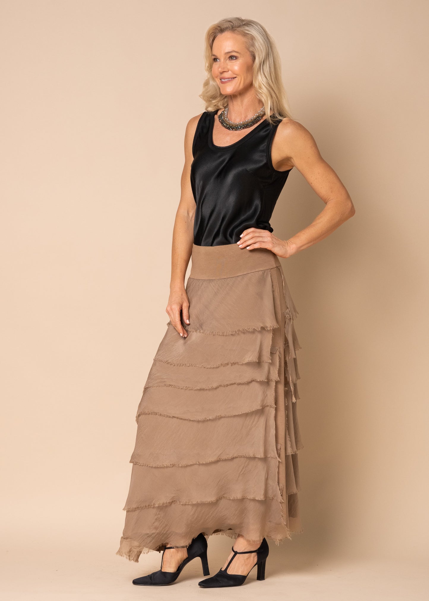 Toyah Singlet in Onyx
