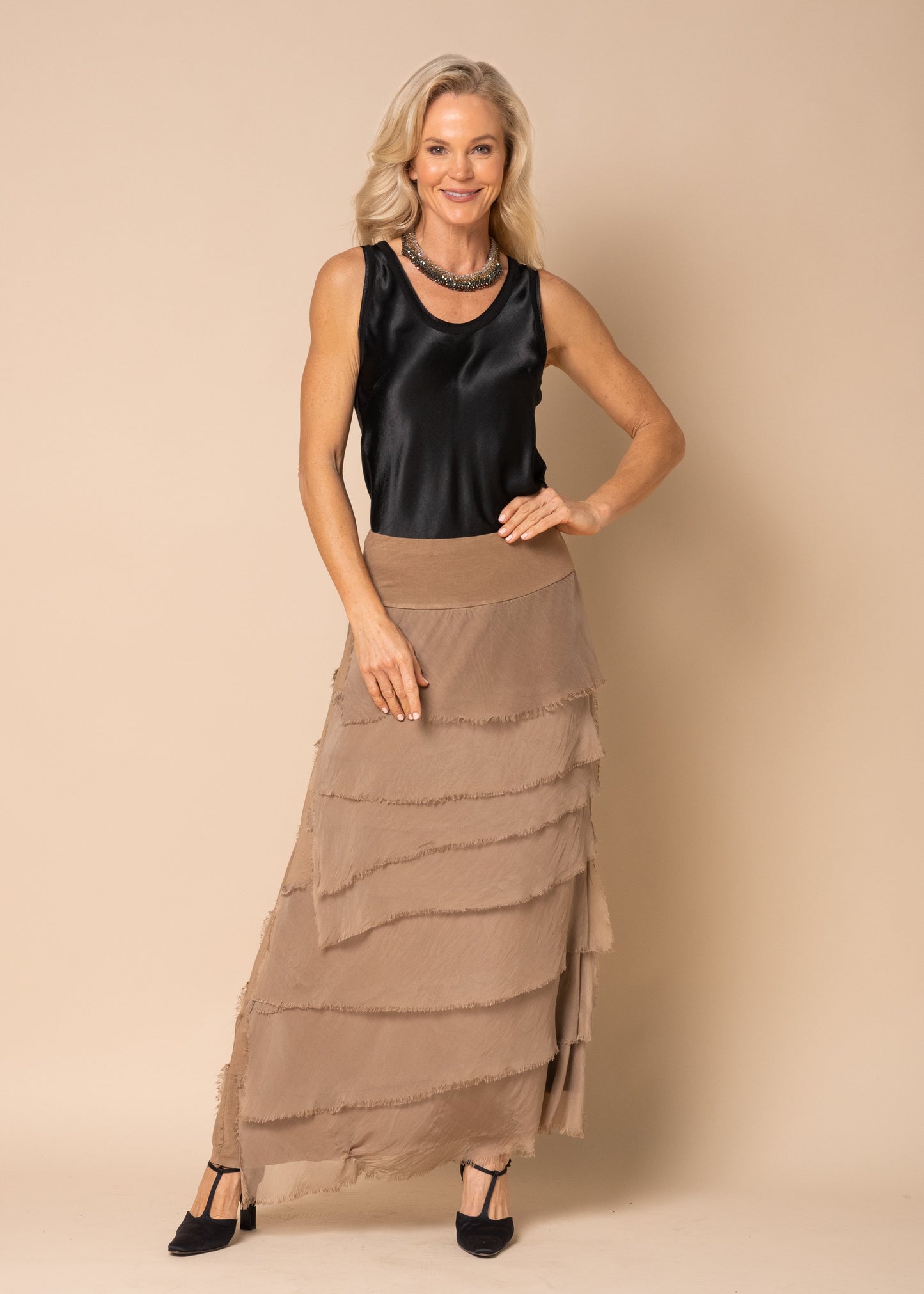 Toyah Singlet in Onyx