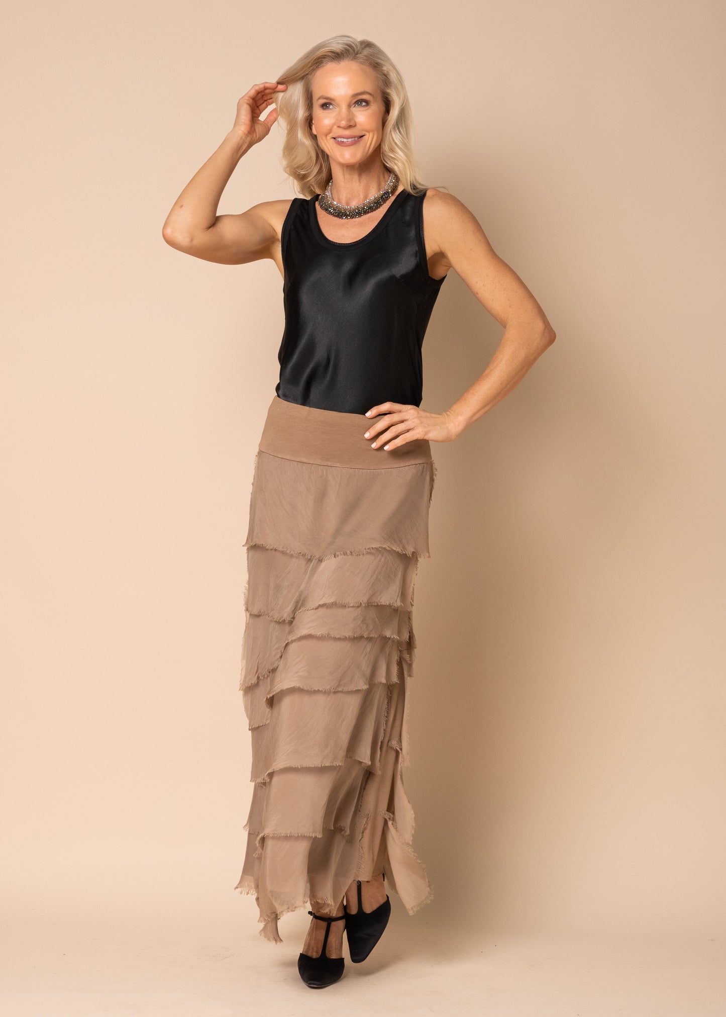 Toyah Singlet in Onyx