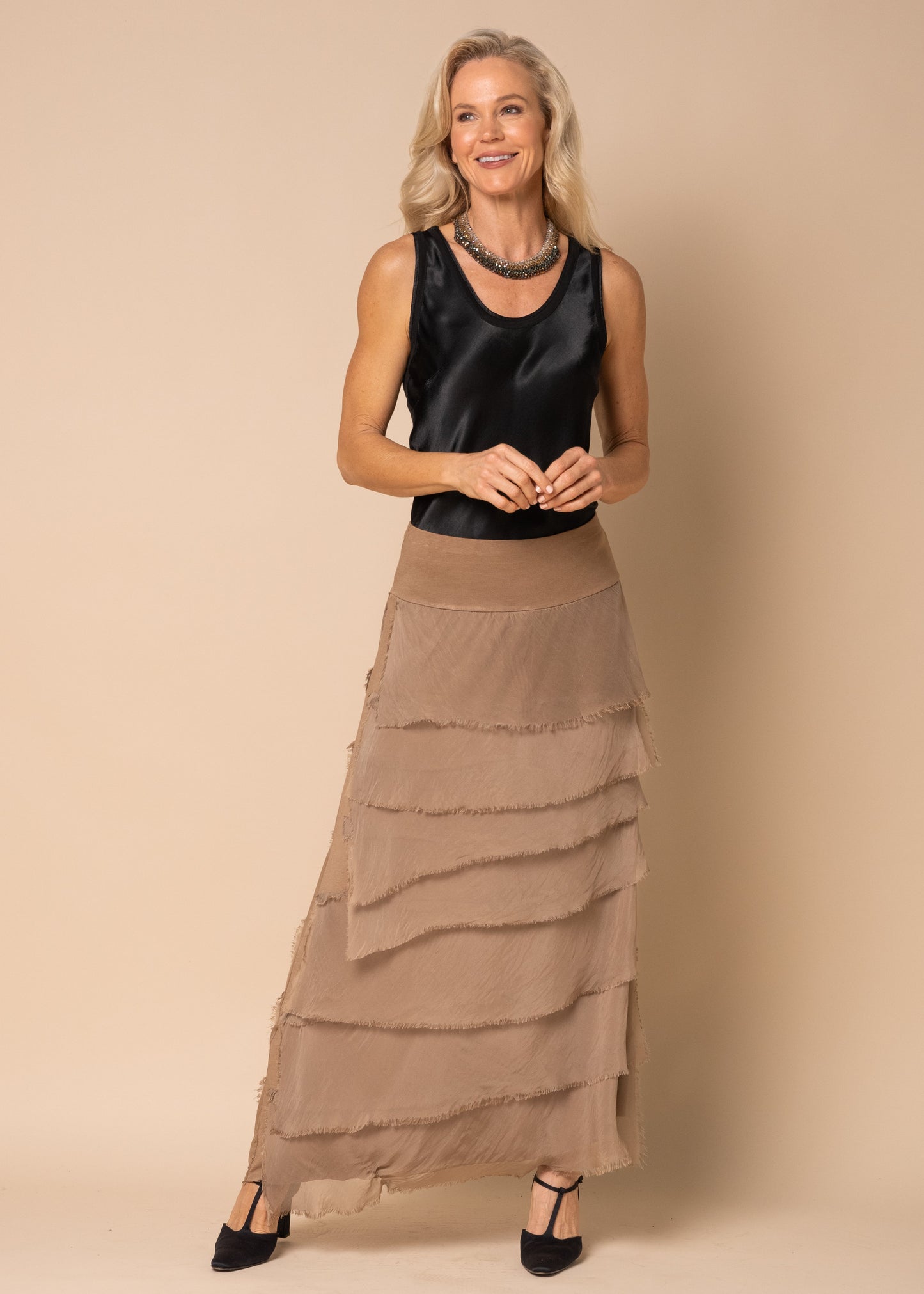 Toyah Singlet in Onyx