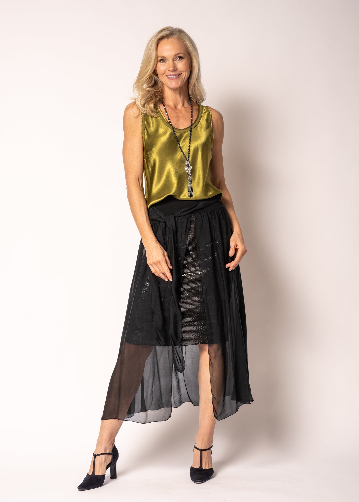 Toyah Singlet in Green Olive