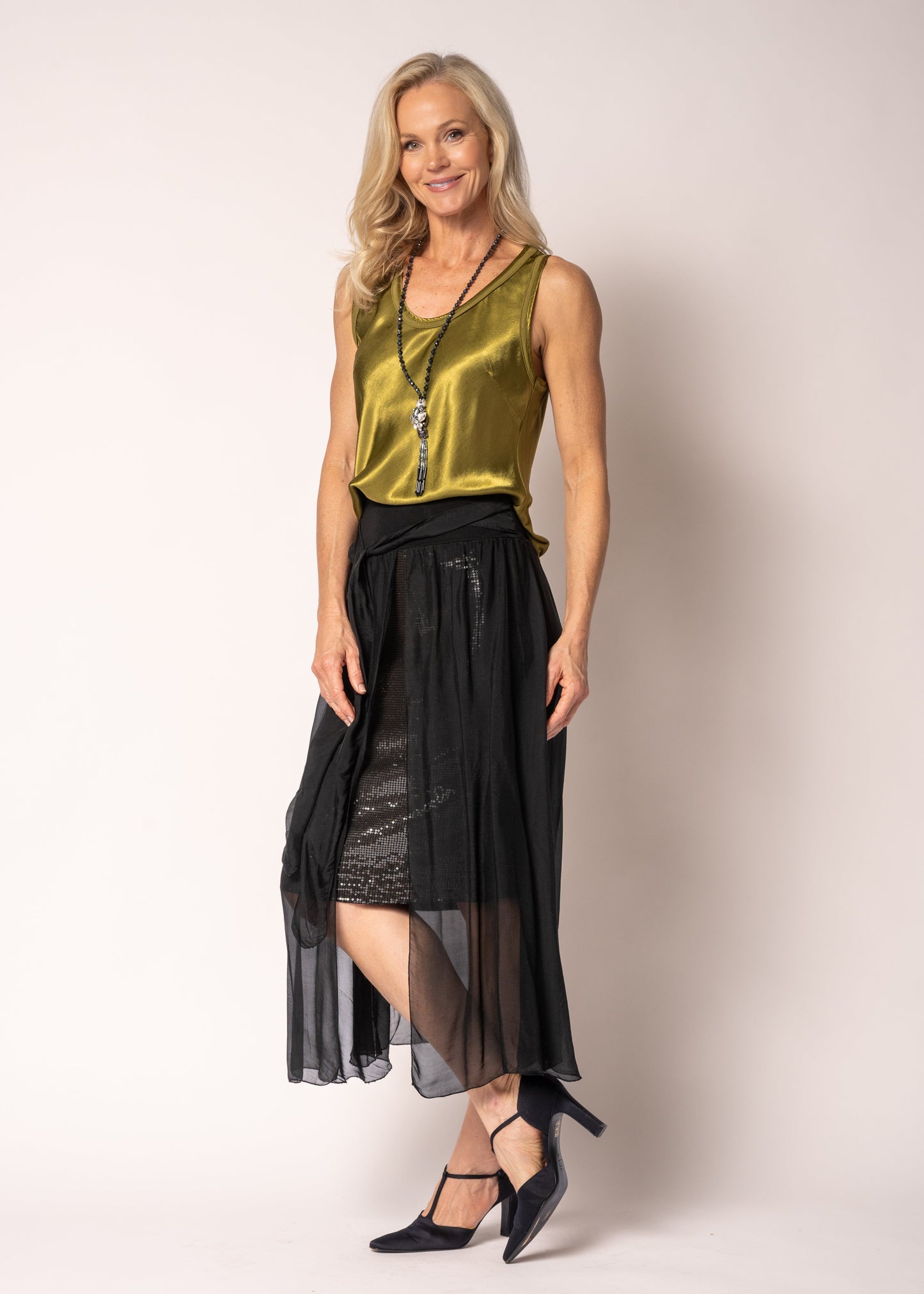 Toyah Singlet in Green Olive