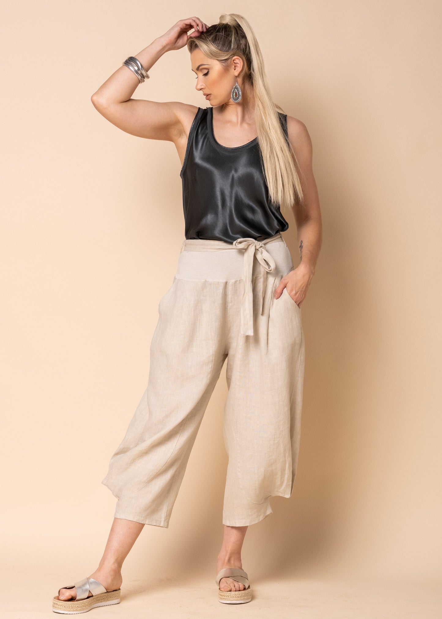 Toyah Singlet in Granite