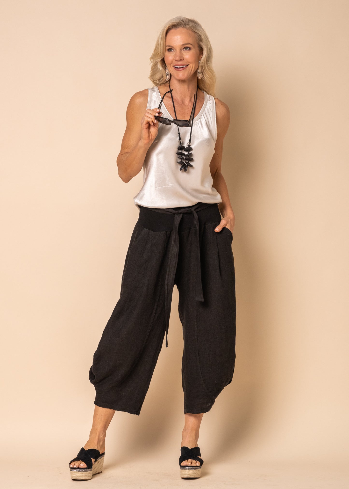 Toyah Singlet in Latte