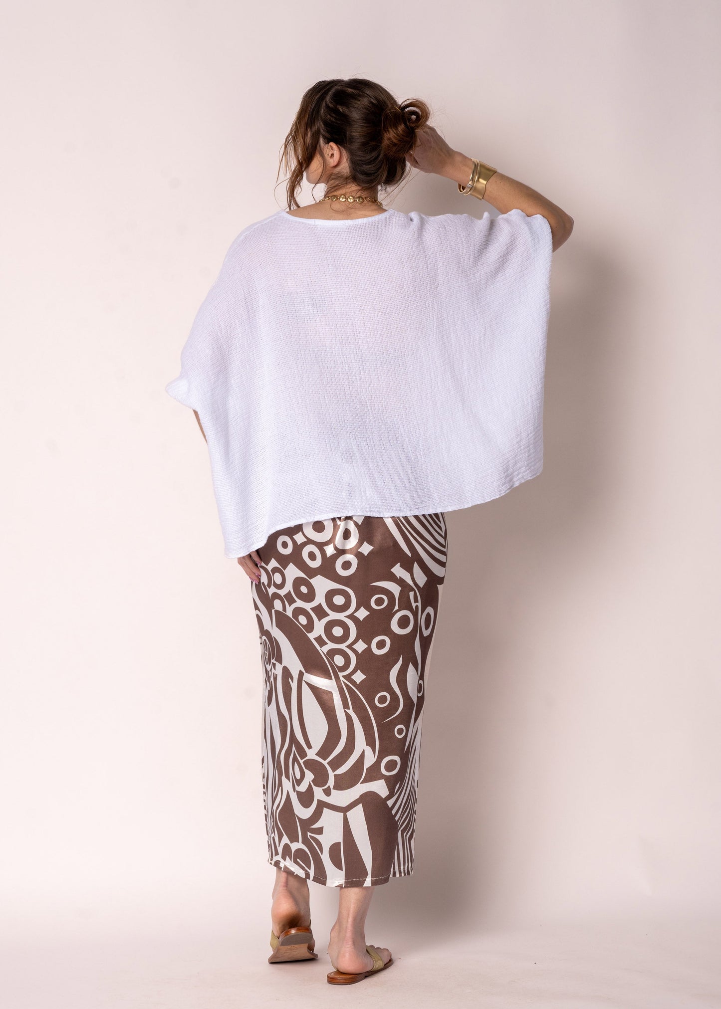 Mallory Linen Top in White