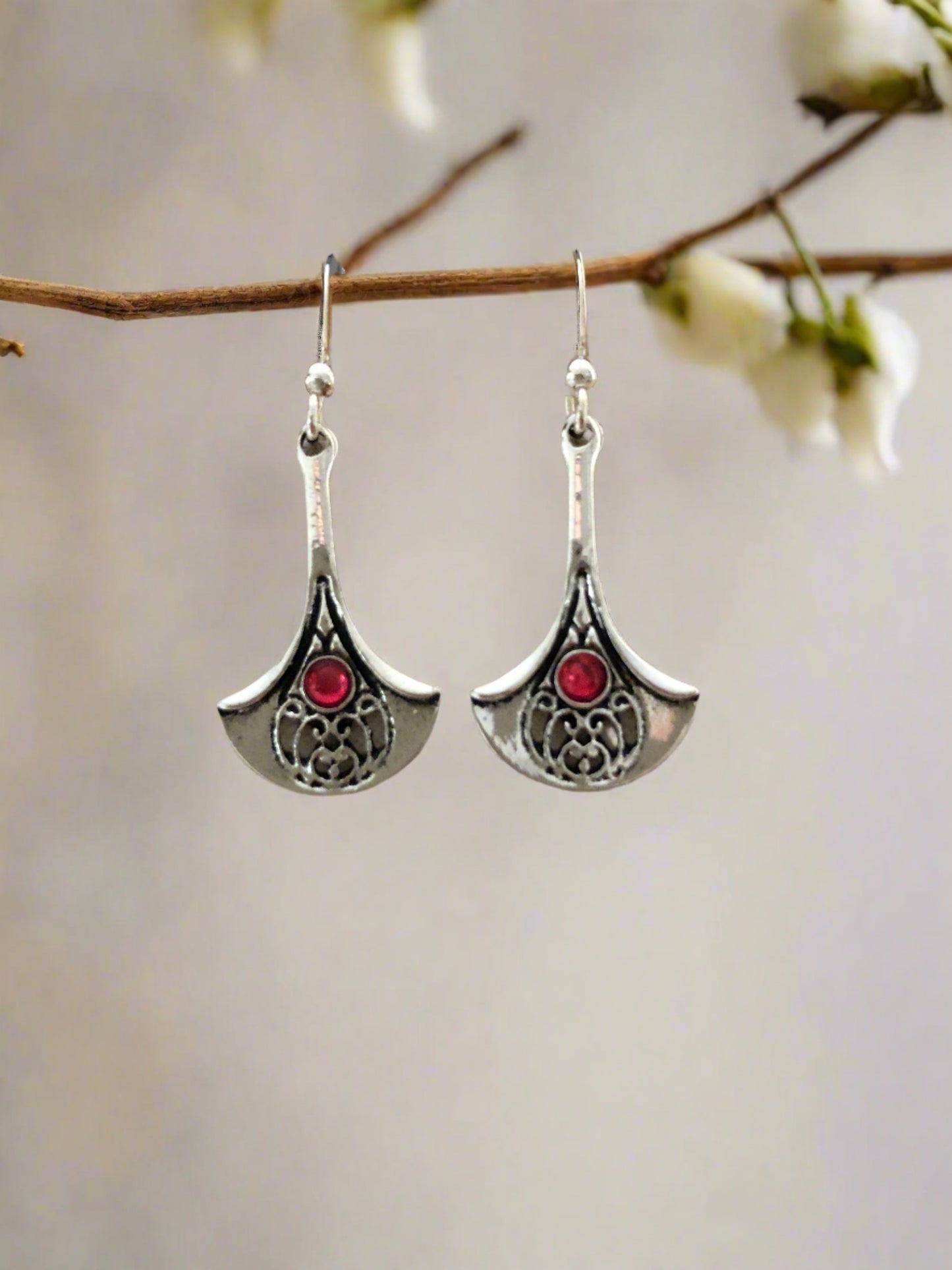 Drop Earrings with Red Accent - Cheeky Goddess