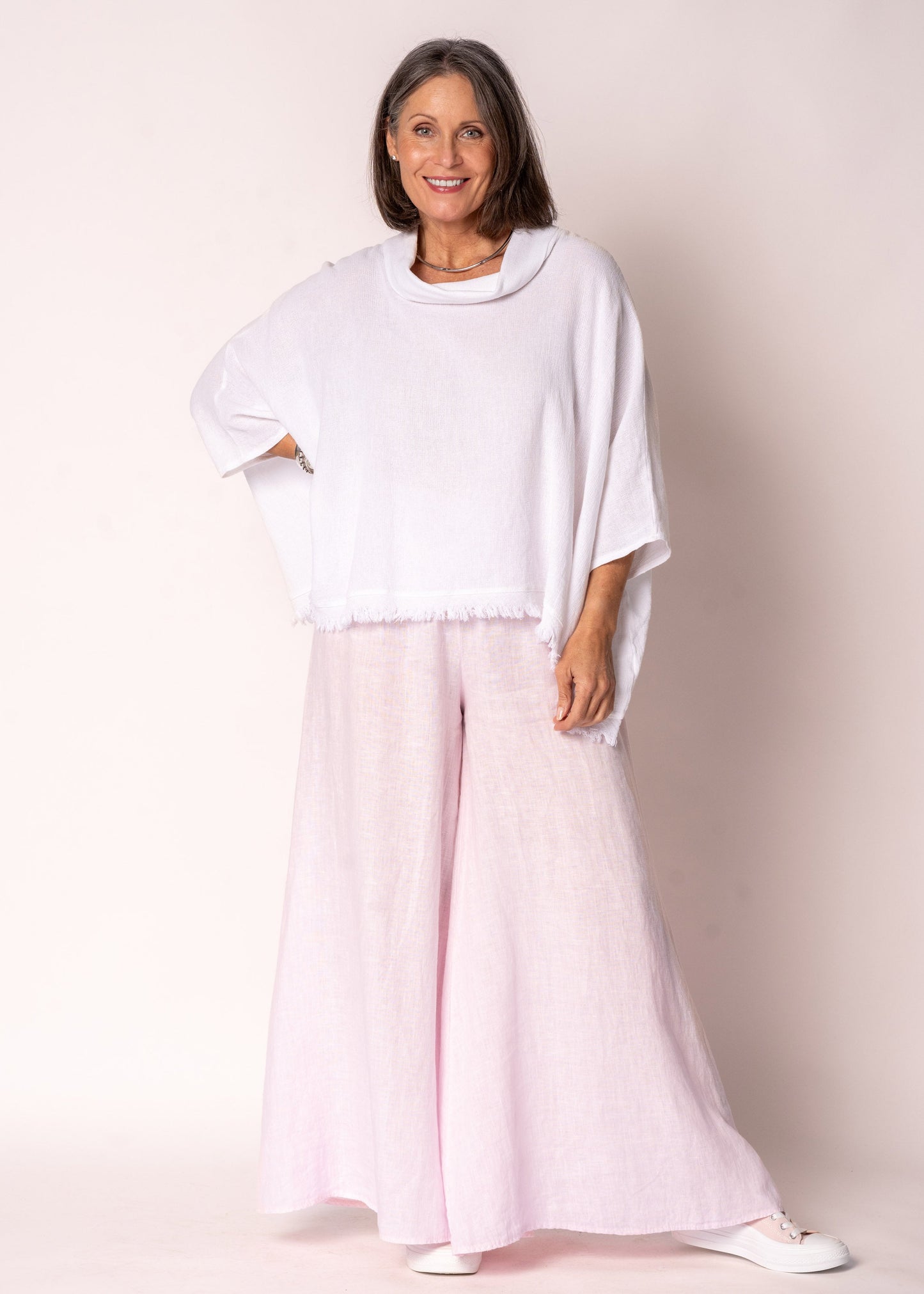 Diana Linen Pant in Modena Pink
