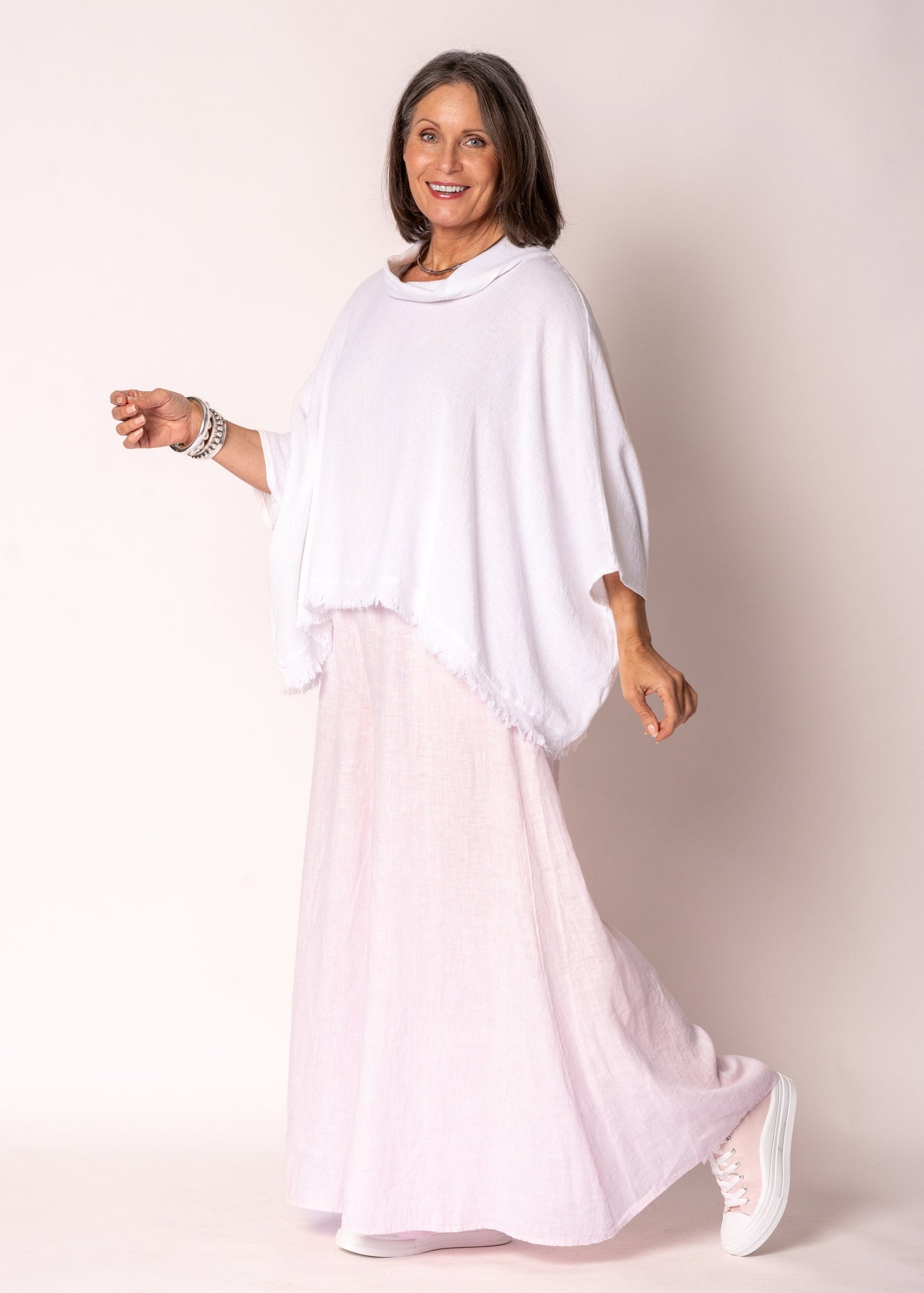 Diana Linen Pant in Modena Pink