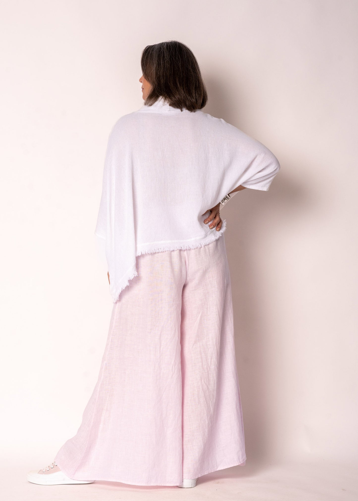 Diana Linen Pant in Modena Pink