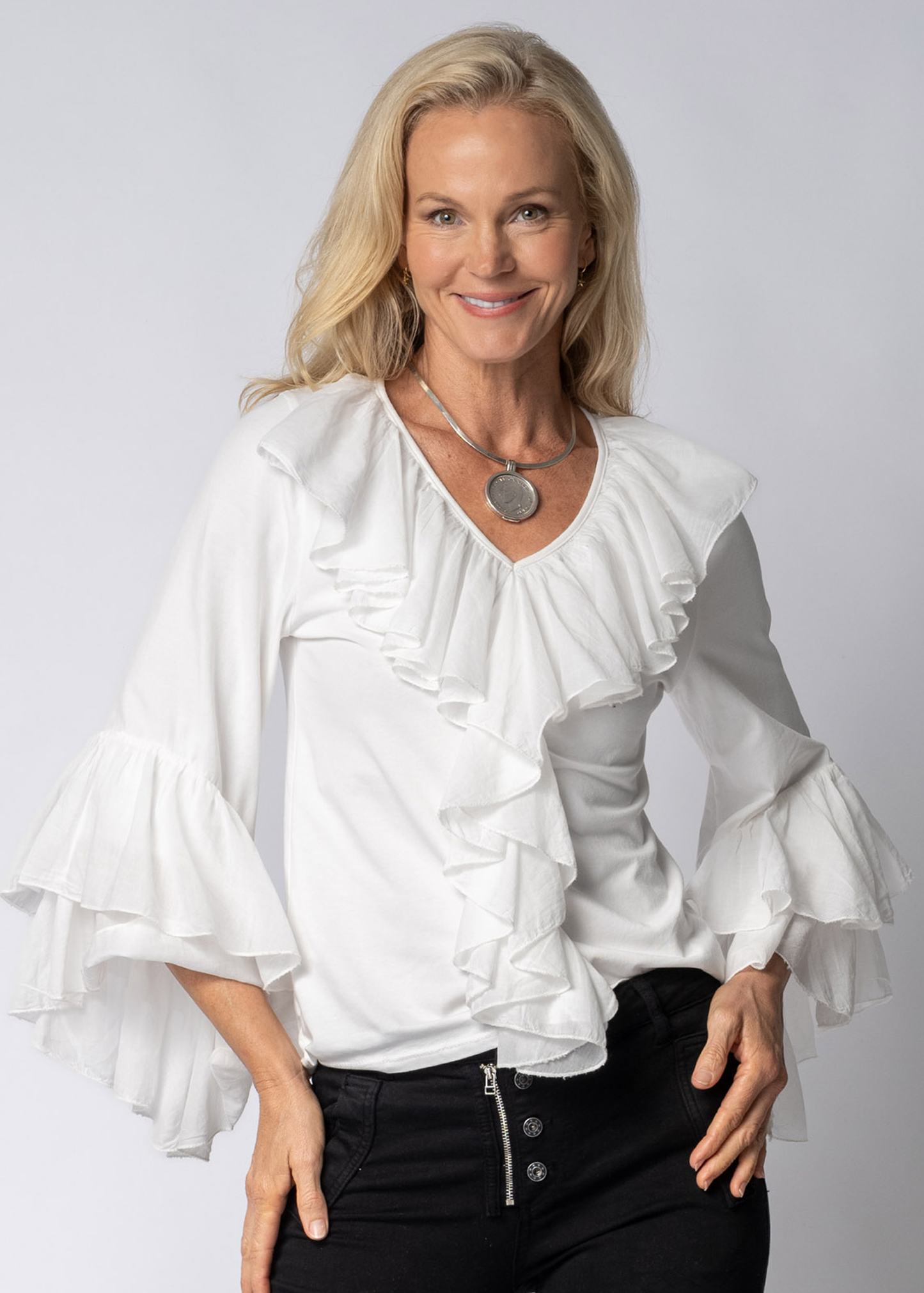 Fiorella Top in Cream