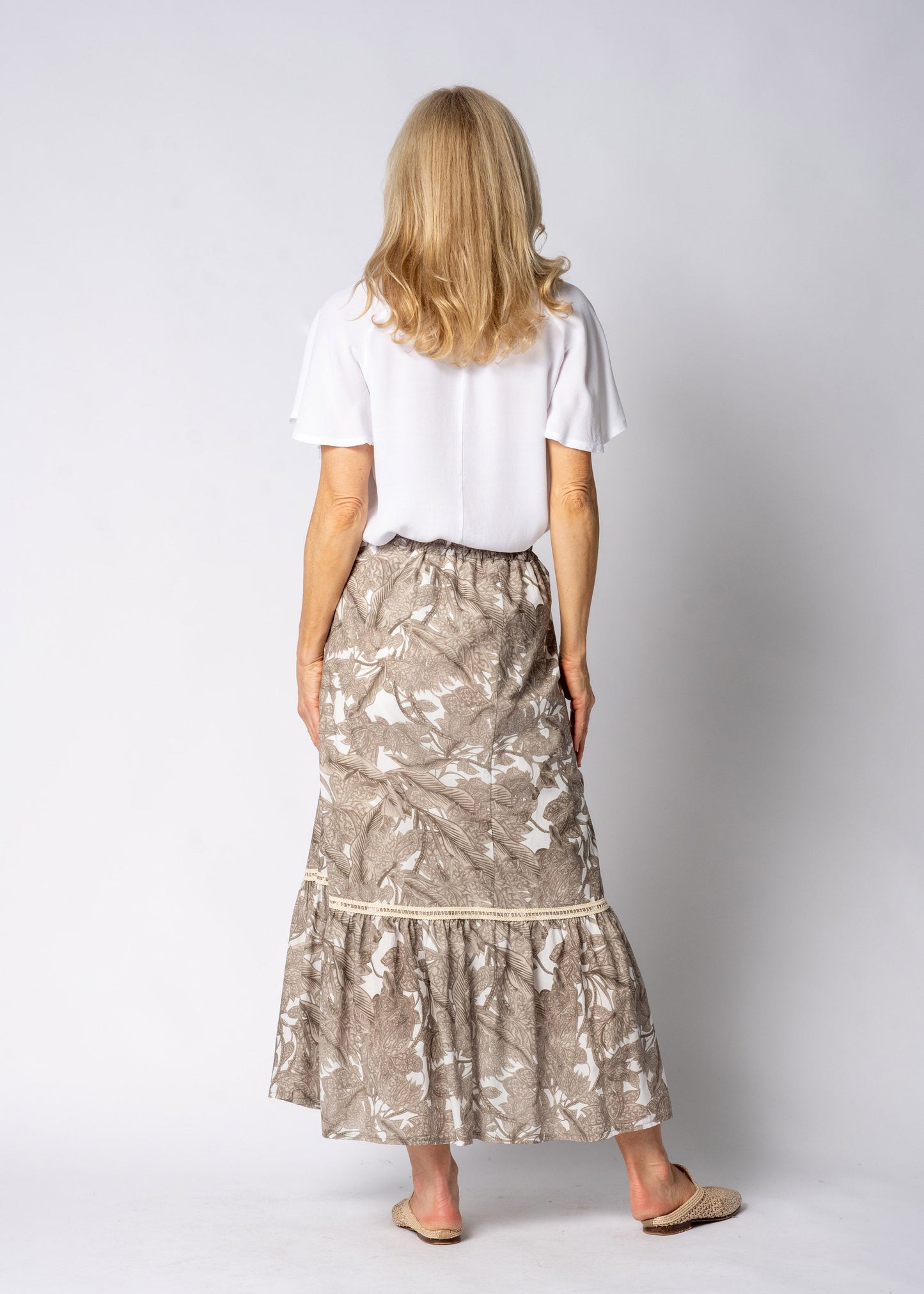 Eska Cotton Skirt in Latte