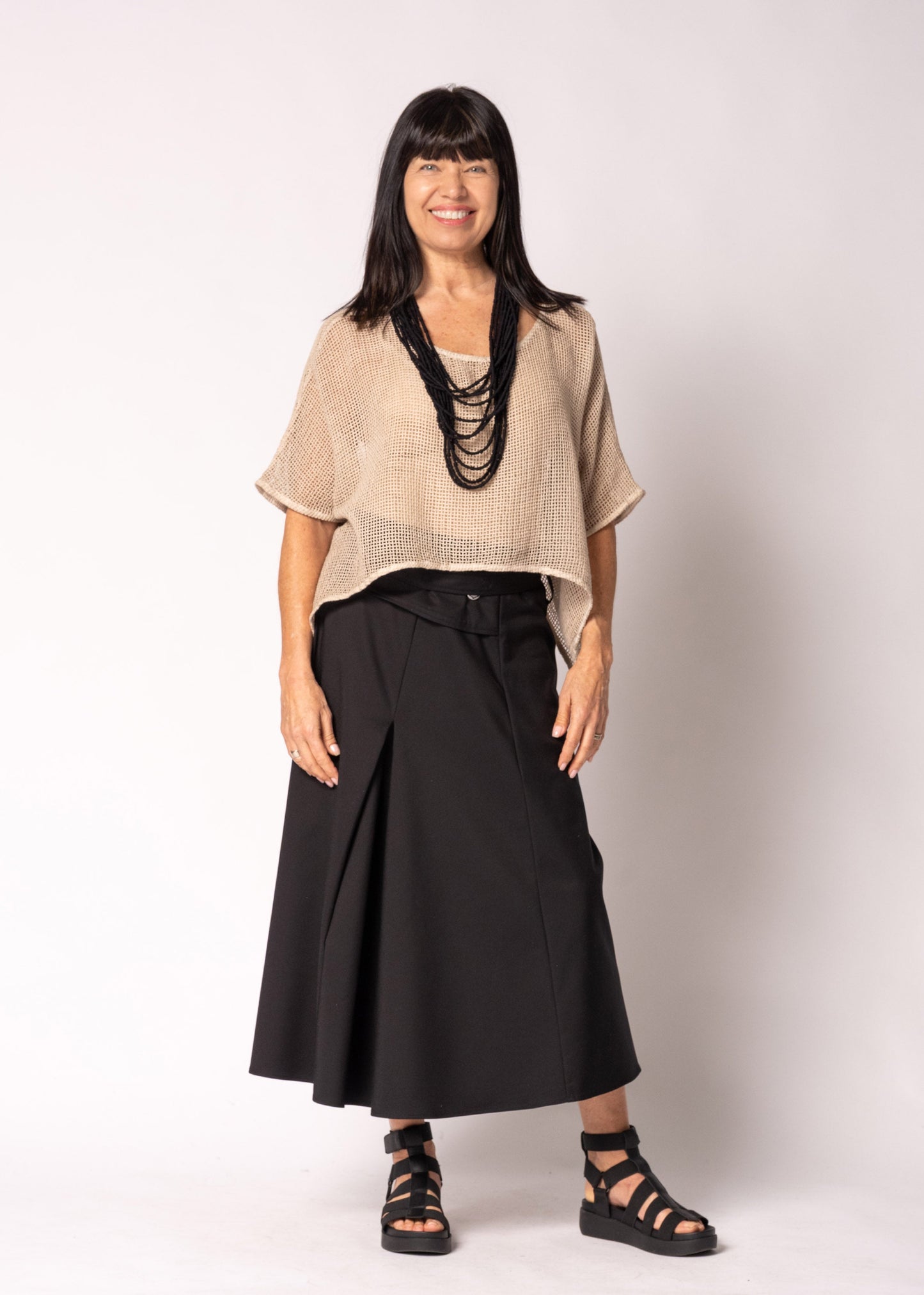 Seraya Cotton Top in Antique Beige