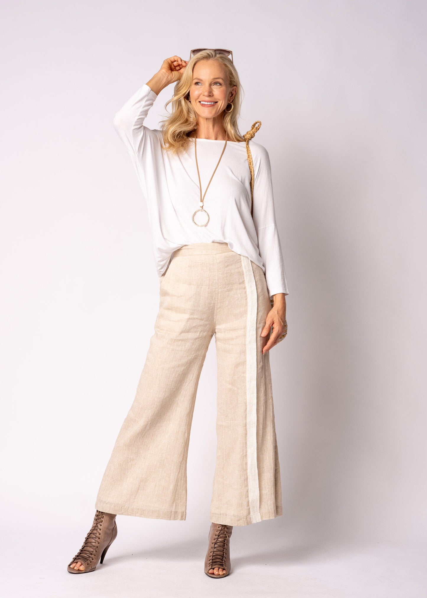 Nova  Cotton  Pants in Latte