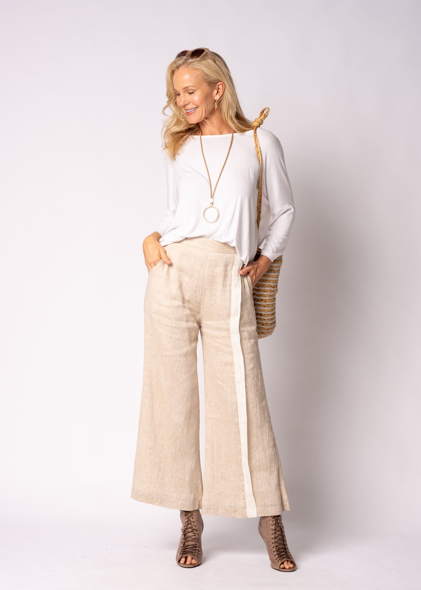 Nova  Cotton  Pants in Latte