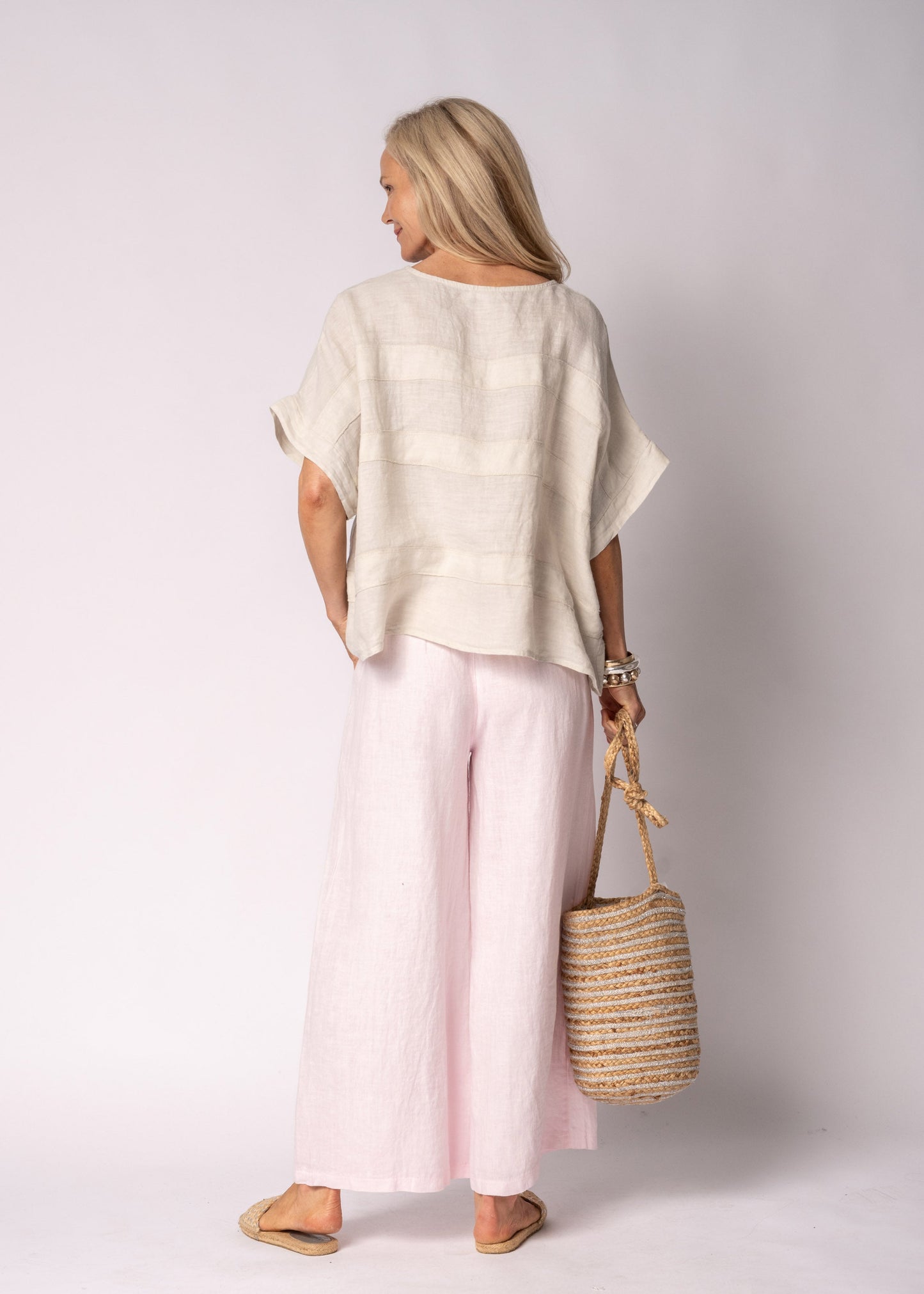 Korra Linen Top in Latte