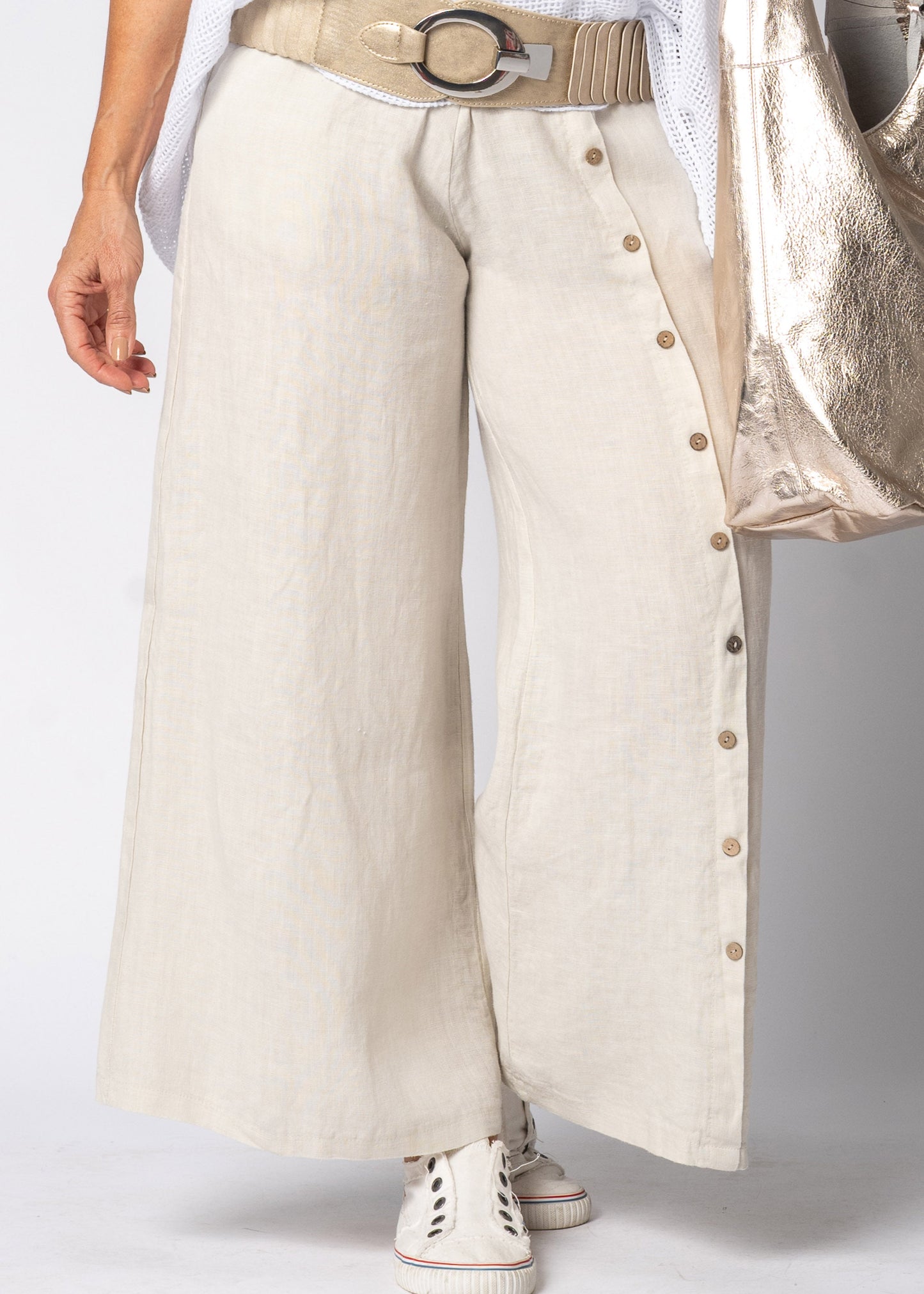 Clair Linen Pants in Latte
