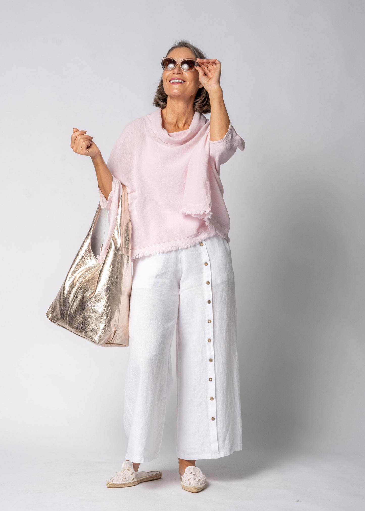 Clair Linen Pants in White