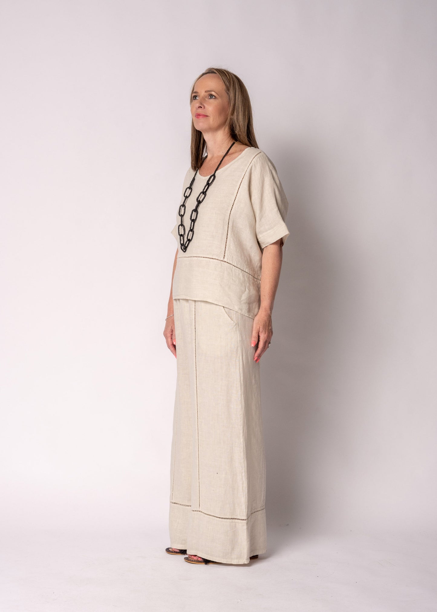Bexley Linen Top in Latte