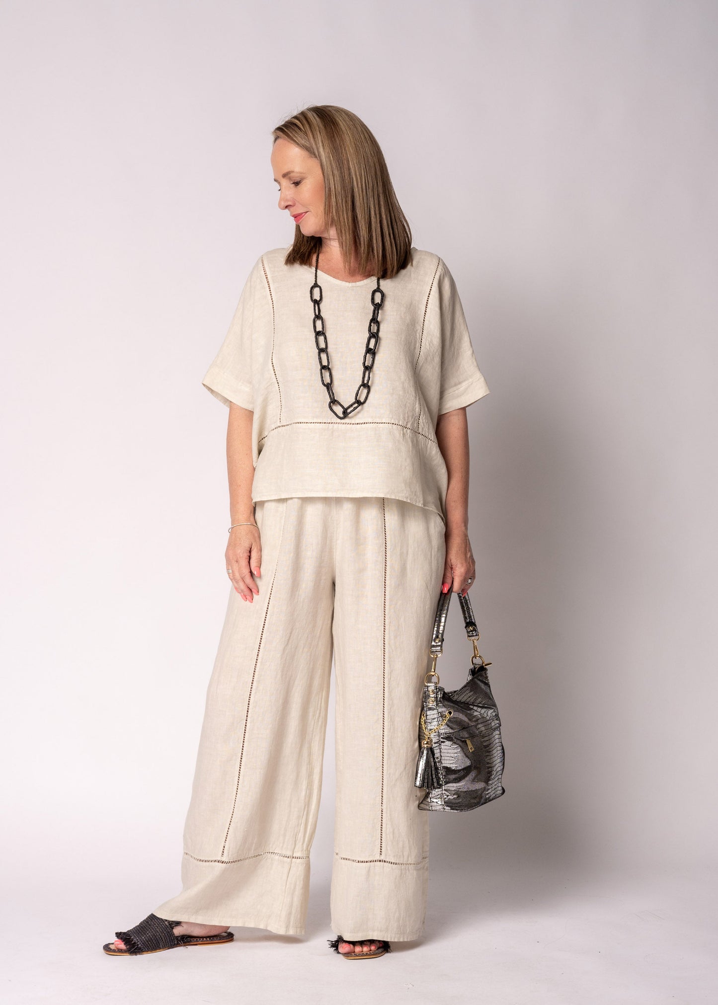 Bexley Linen Top in Latte