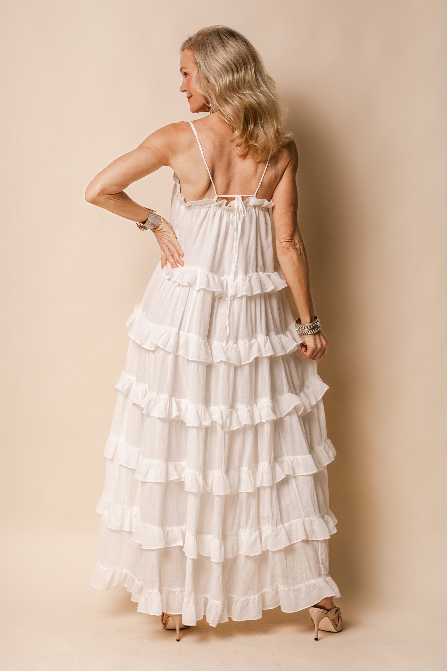 Callie Cotton Dress in Cream