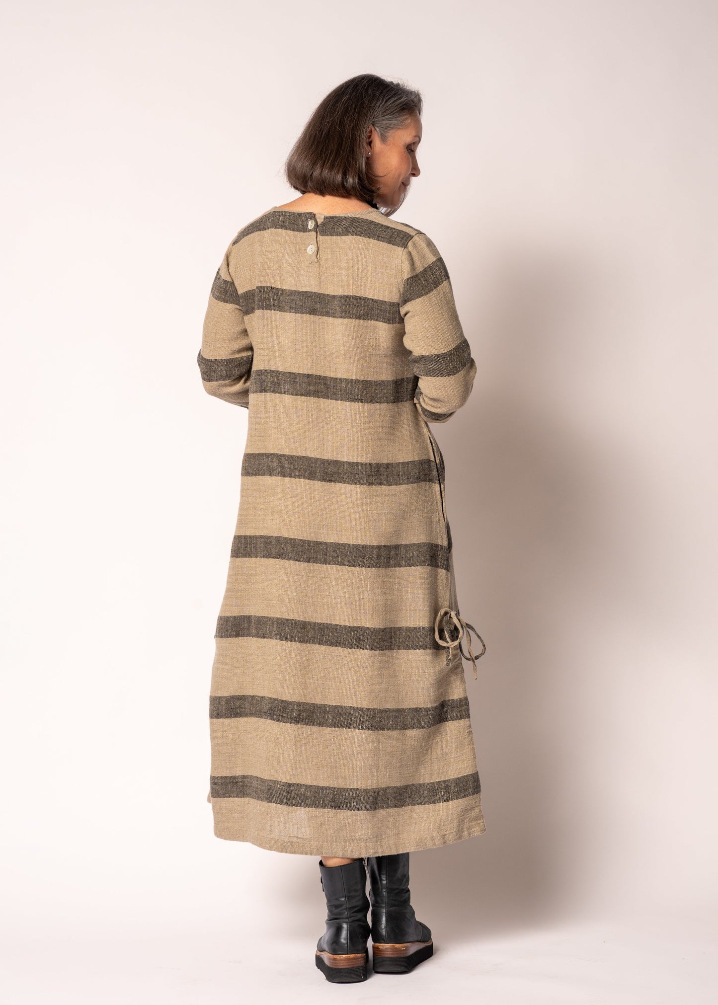 Marvel Cotton Dress in Onyx