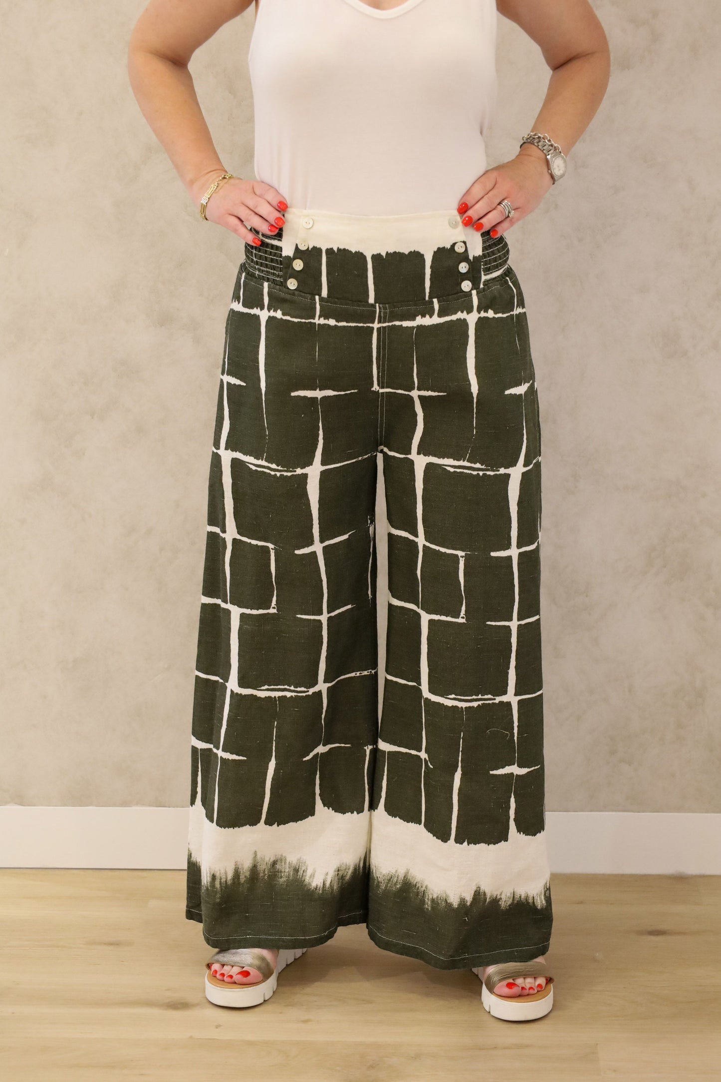 Rayna Linen Pant in Khaki