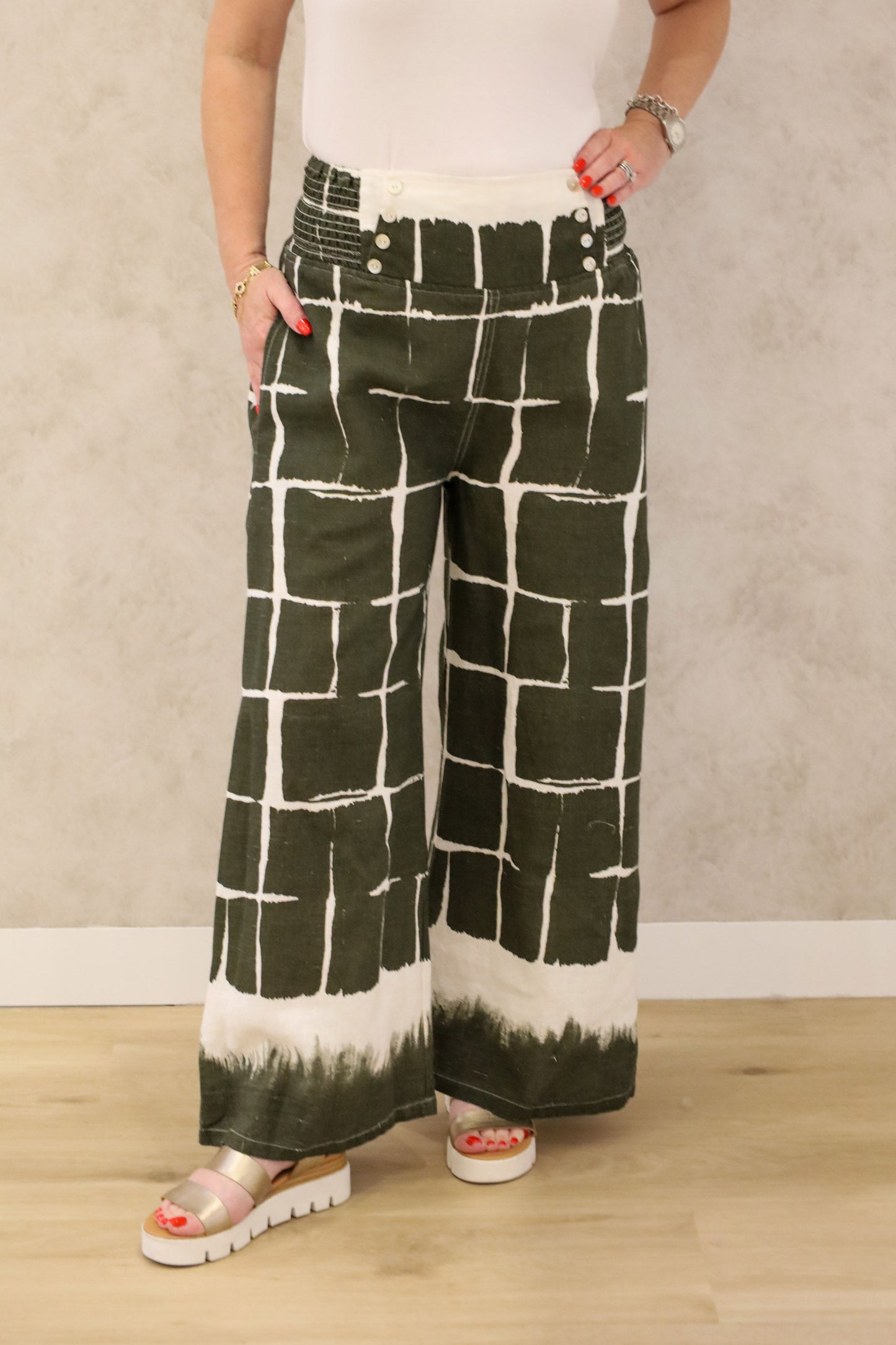 Rayna Linen Pant in Khaki