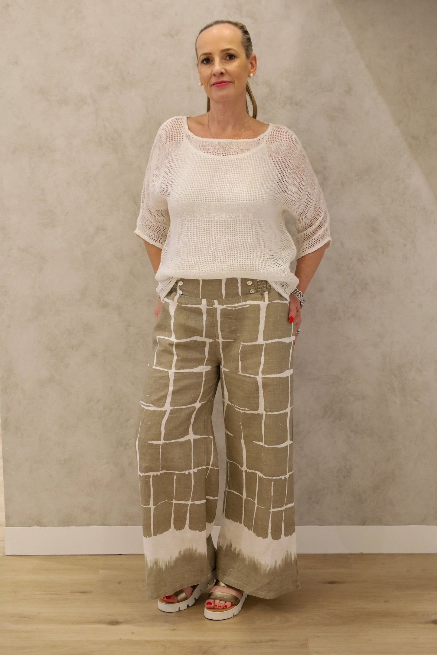 Rayna Linen Pant in Mocha