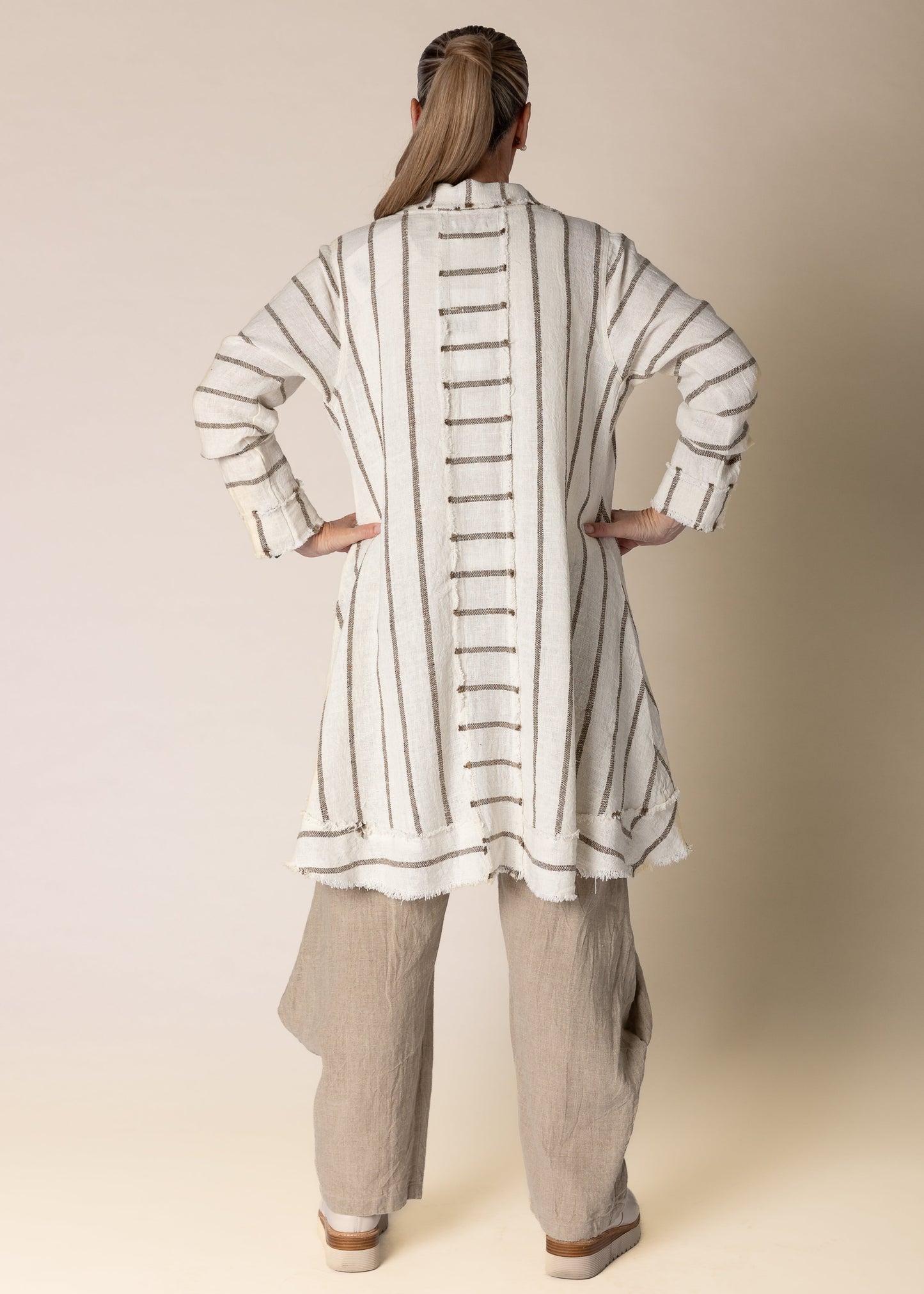 Elodie Linen Jacket in Cream