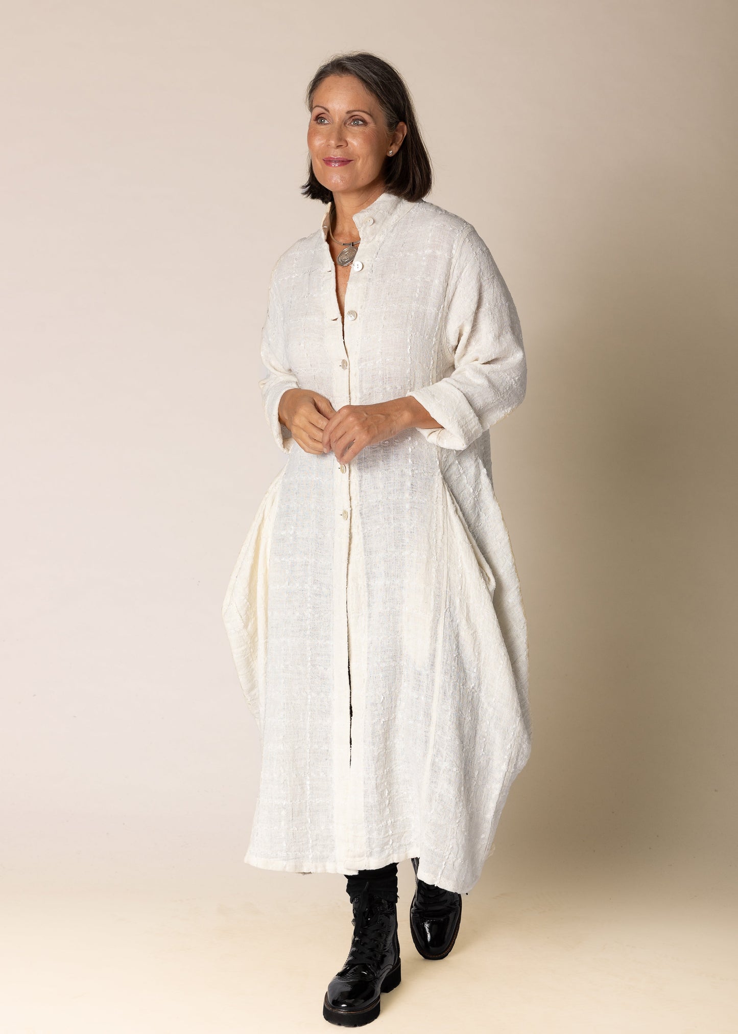 Mirella Linen Jacket in Cream