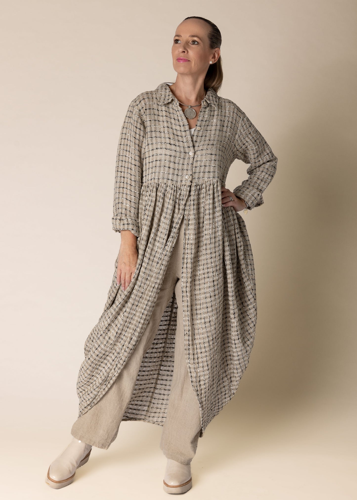 Cambria Linen Jacket in Latte
