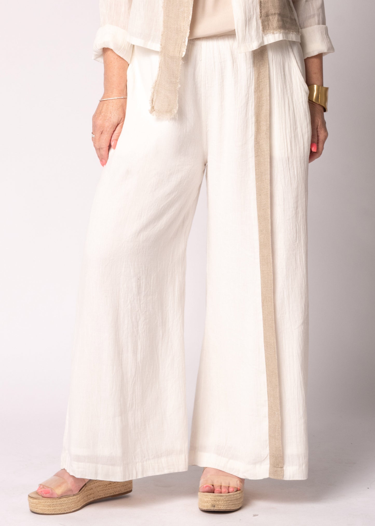 Nova Cotton  Pants in Cream