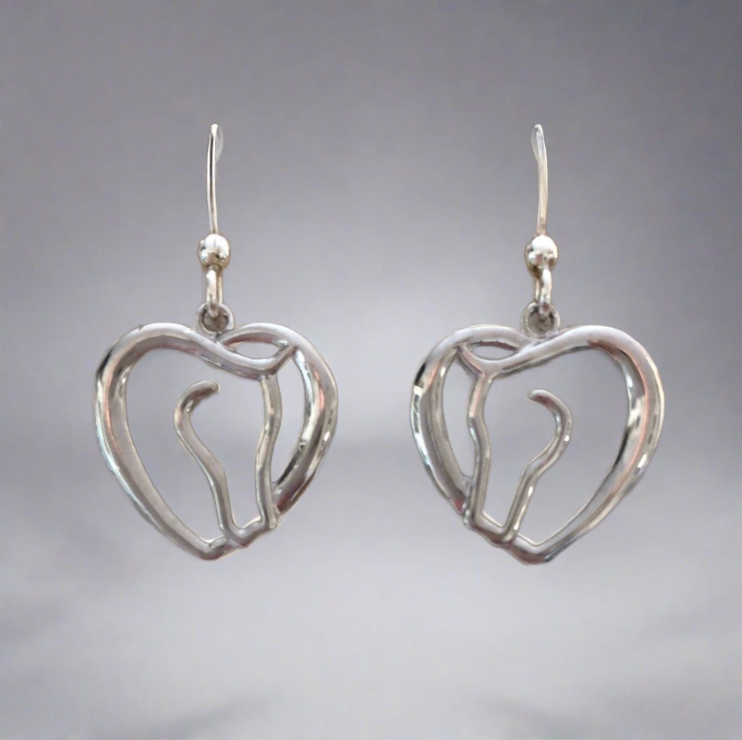 Horse Head Heart Earrings - Cheeky Goddess