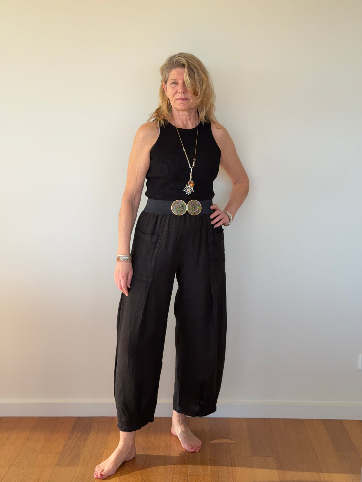 Black Ribbed Knit Tank Top for Women - Sleeveless Fitted Top - LAST ONES