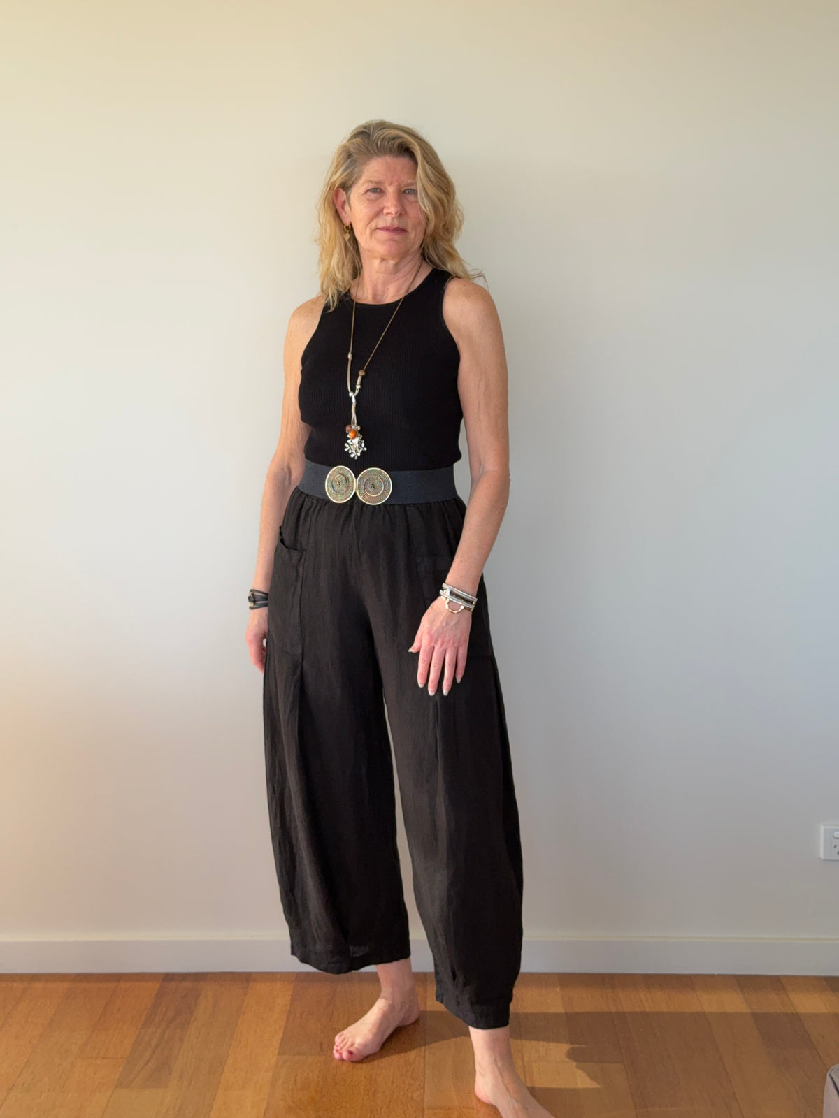 Black Ribbed Knit Tank Top for Women - Sleeveless Fitted Top - LAST ONES
