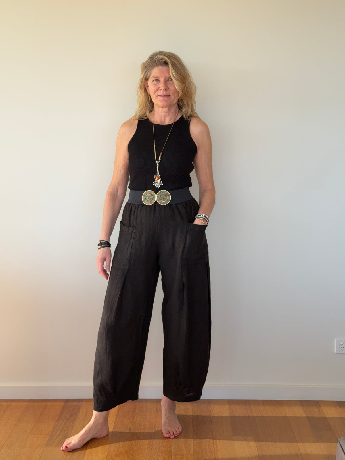 Black Ribbed Knit Tank Top for Women - Sleeveless Fitted Top - LAST ONES