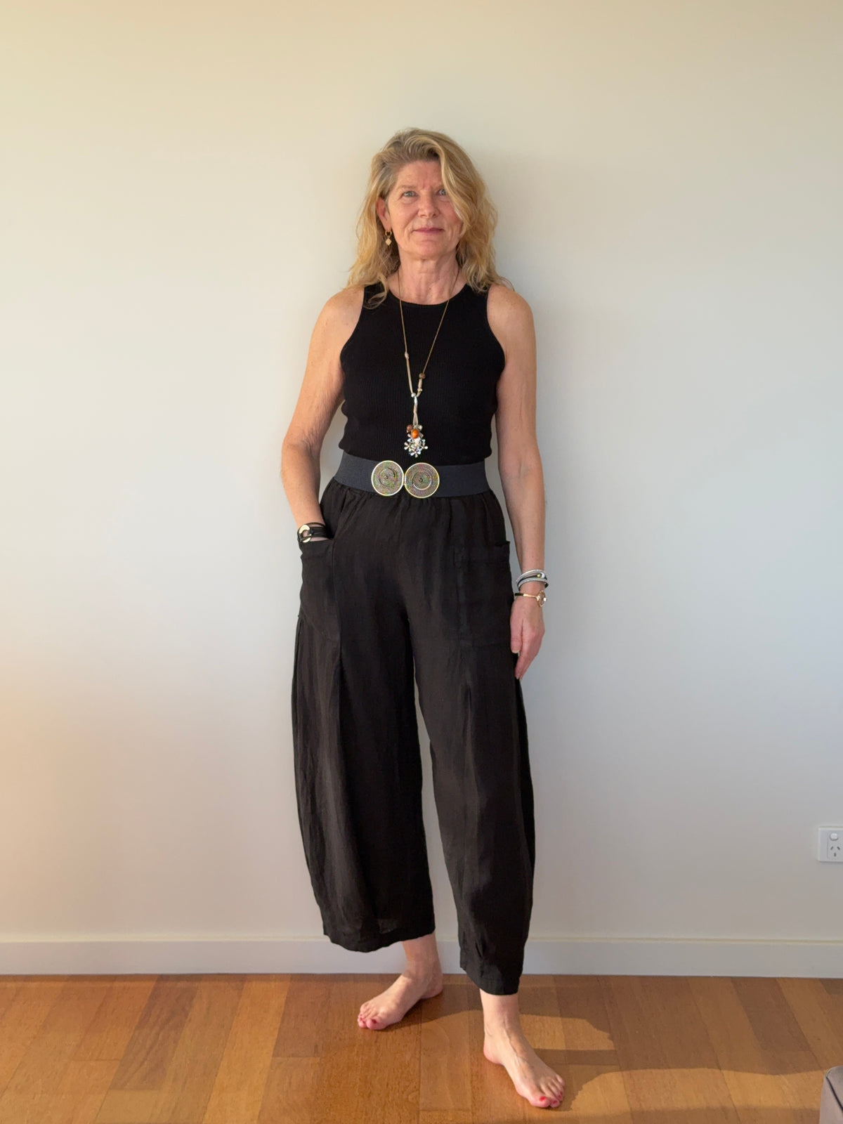 Black Ribbed Knit Tank Top for Women - Sleeveless Fitted Top - LAST ONES