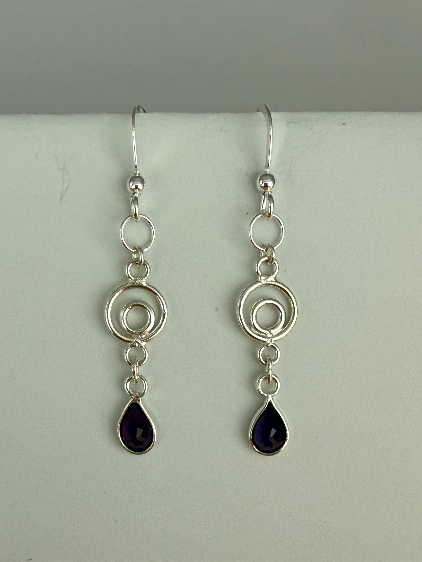 Amethyst Earrings - Sterling Silver