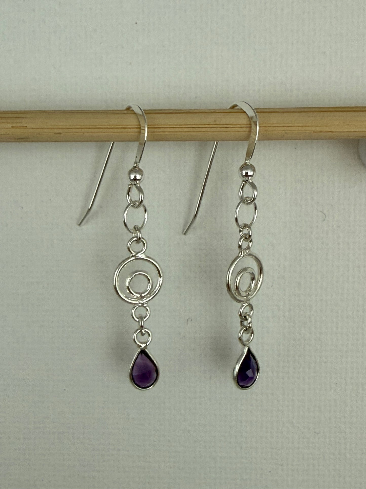 Amethyst Earrings - Sterling Silver