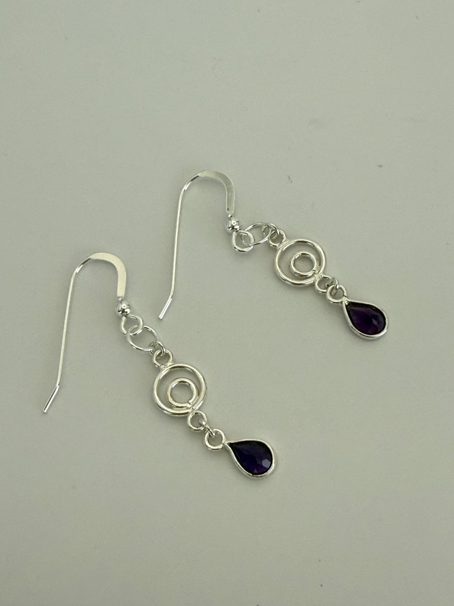 Amethyst Earrings - Sterling Silver