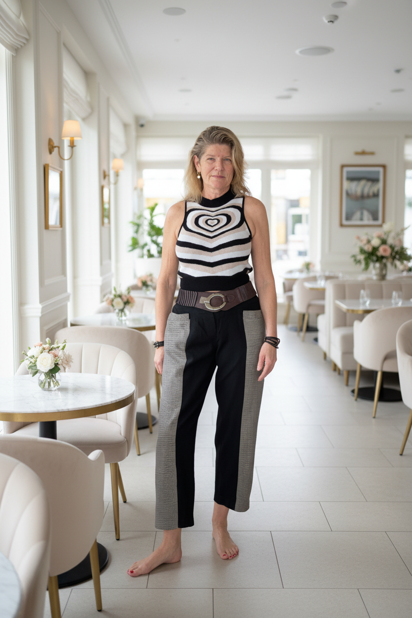 Carey Linen Blend Pant in Onyx