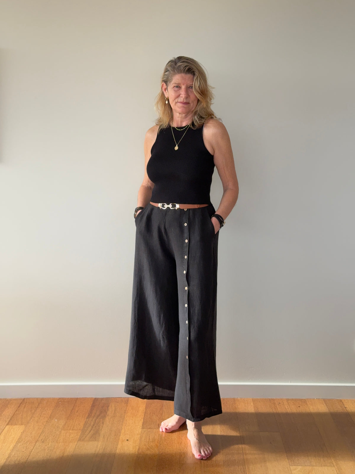 Black Ribbed Knit Tank Top for Women - Sleeveless Fitted Top - LAST ONES