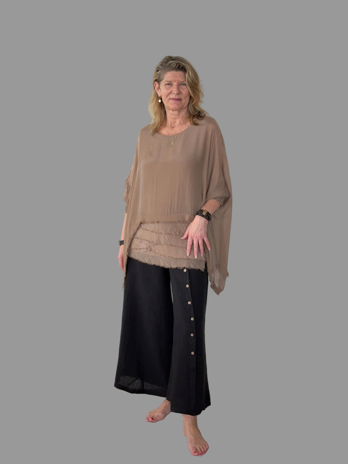 Clair Linen Pants in Onyx