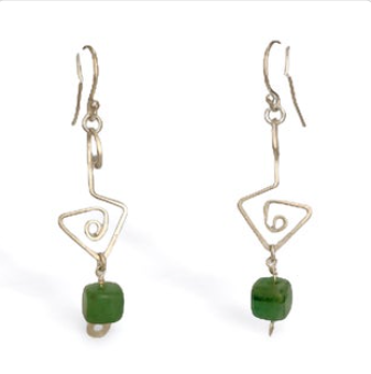 Earrings - Aventurine - Sterling Silver