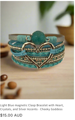 Teal Bloom Jewellery Set — Earrings & Bracelet Bundle