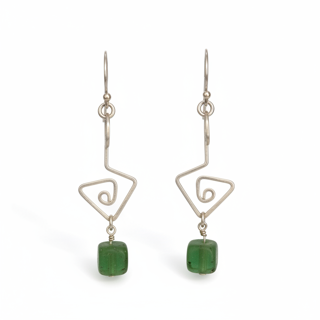 Earrings - Aventurine - Sterling Silver